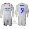 Maglia da Calcio a Maniche Lunghe Real Madrid Benzema 9 Casa 2021-22 per Bambino